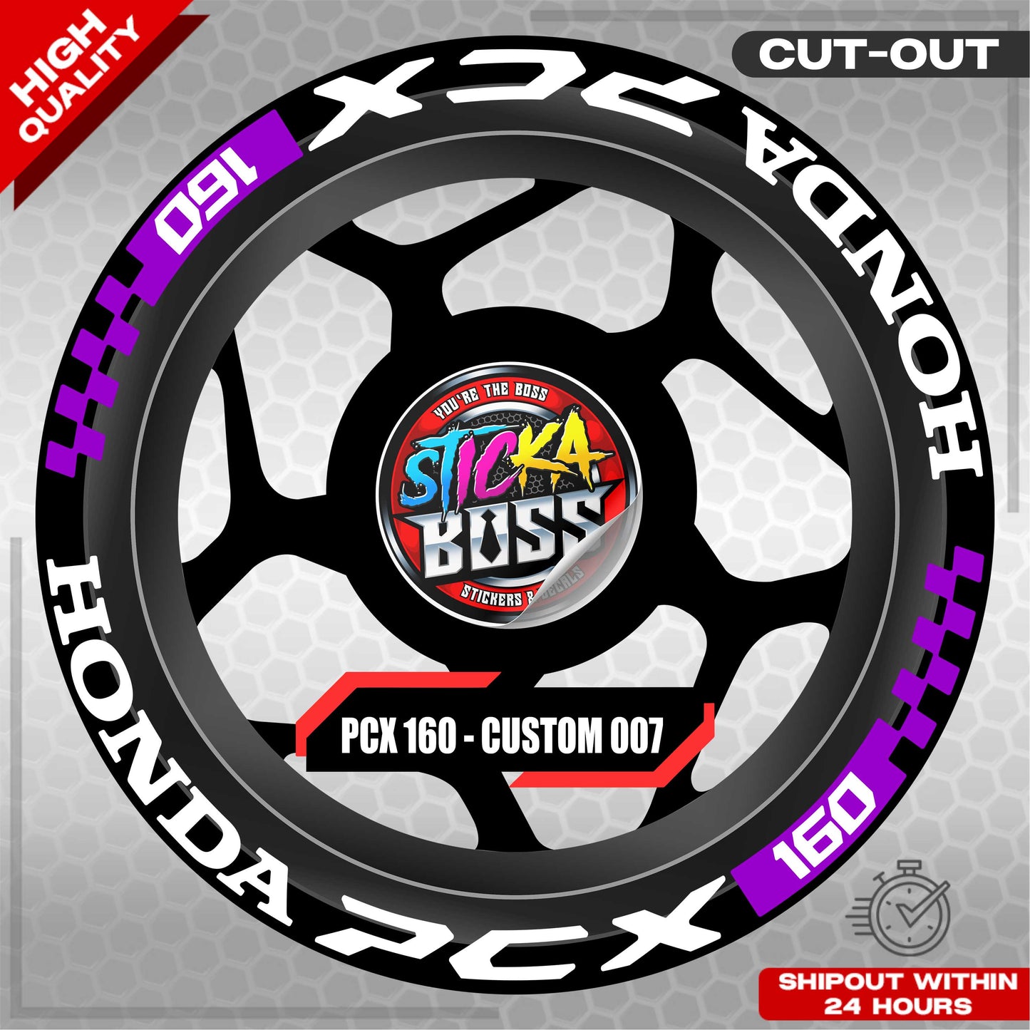 PCX 160 MAG STICKER SET ( 2 MAGS ) - CUSTOM 007 | VINYL WATERPROOF CUT-OUT DECALS