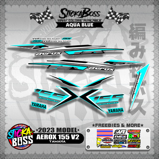 AEROX 155 V2 2023 STOCK DECALS ( 2023 MODEL )【WITH FREEBIES】