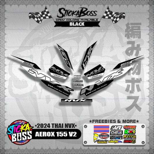 AEROX 155 V2 DECALS ( 2024 THAI NVX )【WITH FREEBIES】