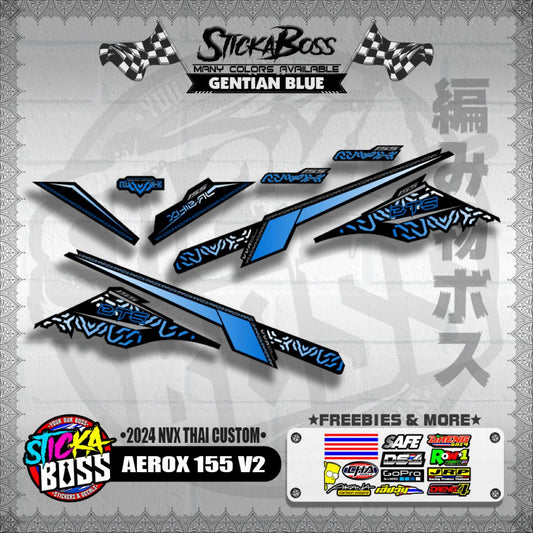 AEROX 155 V2 DECALS ( 2024 NVX THAI CUSTOM )【WITH FREEBIES】