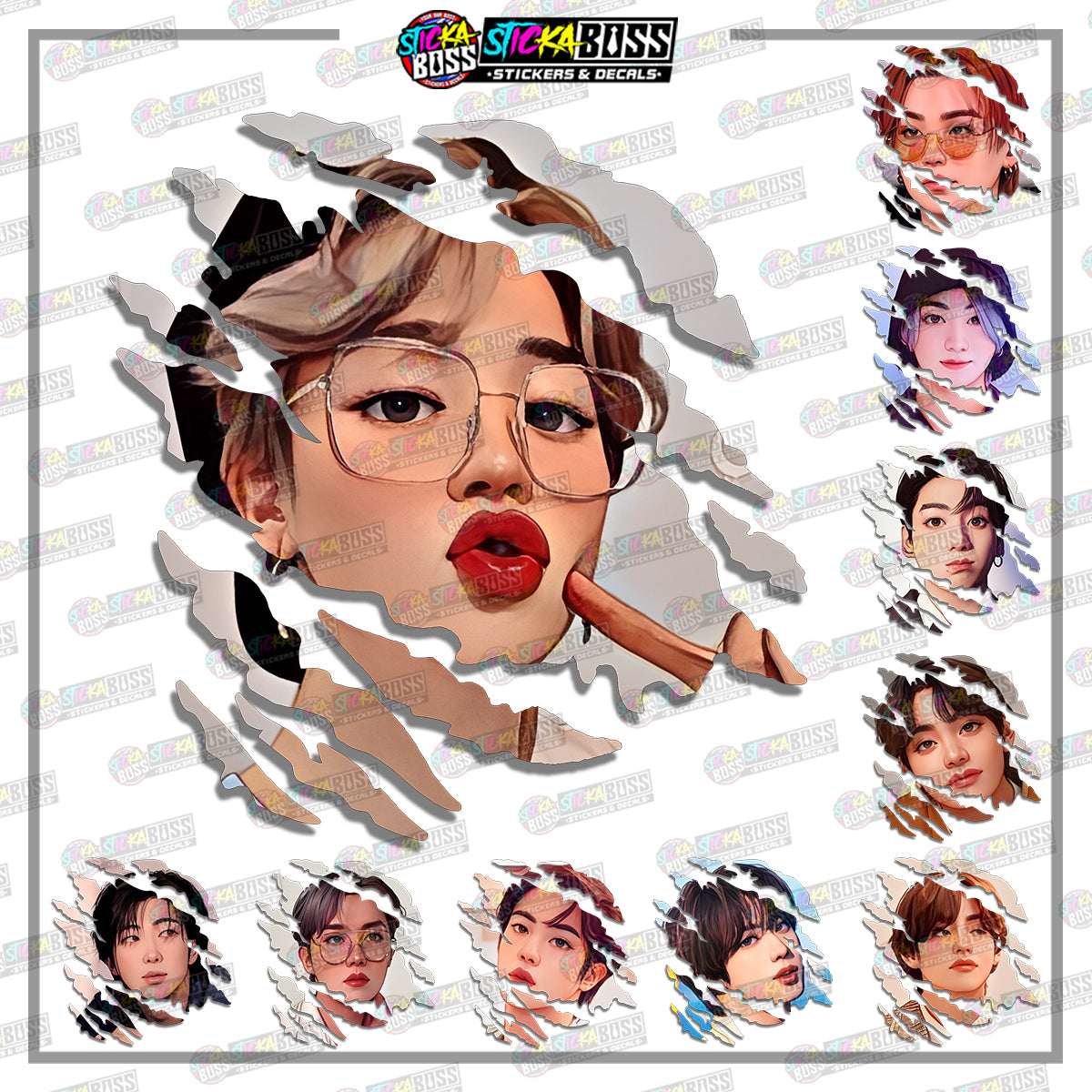 BTS PART 2 | ANIME SCRATCH STICKER【VINYL PRINTED】( LAMINATED / WATERPROOF )【Stickaboss】