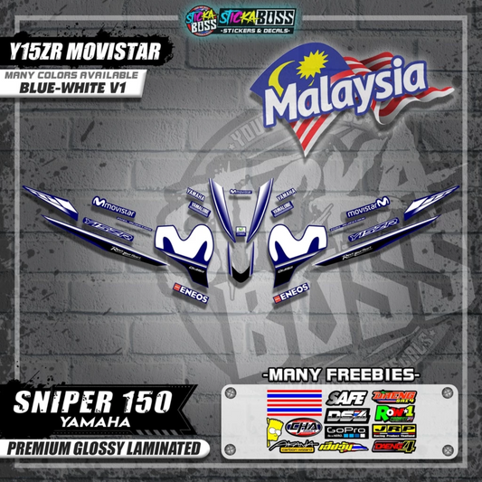 Sniper 150 Malaysian Decals ( Y15ZR MOVISTAR )【WITH FREEBIES】Malaysia Concept