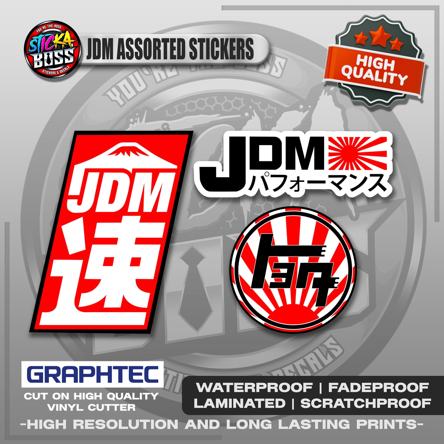 JDM ASSORTED STICKERS | VINYL WATERPROOF STICKER | PREMIUM LAMINATED【PRINTED】
