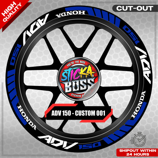 ADV 150 MAG STICKER SET ( 2 MAGS ) - CUSTOM 001 | VINYL WATERPROOF CUT-OUT DECALS