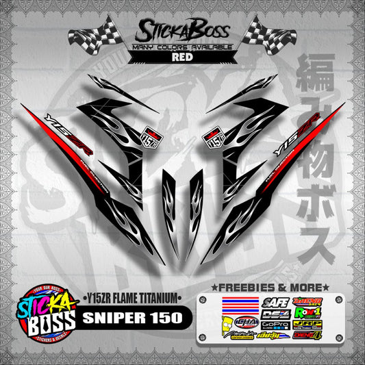 SNIPER 150 DECALS ( Y15ZR FLAME TITANIUM )【WITH FREEBIES】