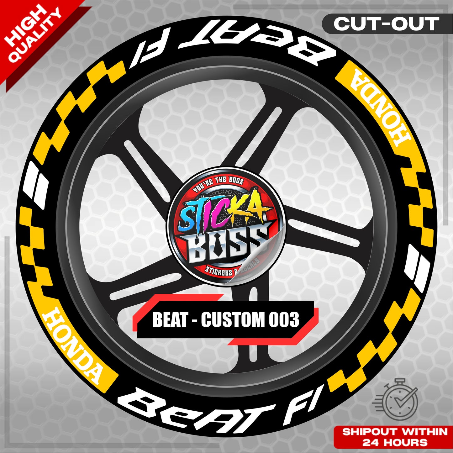 BEAT MAG STICKER SET ( 2 MAGS ) - CUSTOM 003 | VINYL WATERPROOF CUT-OUT DECALS