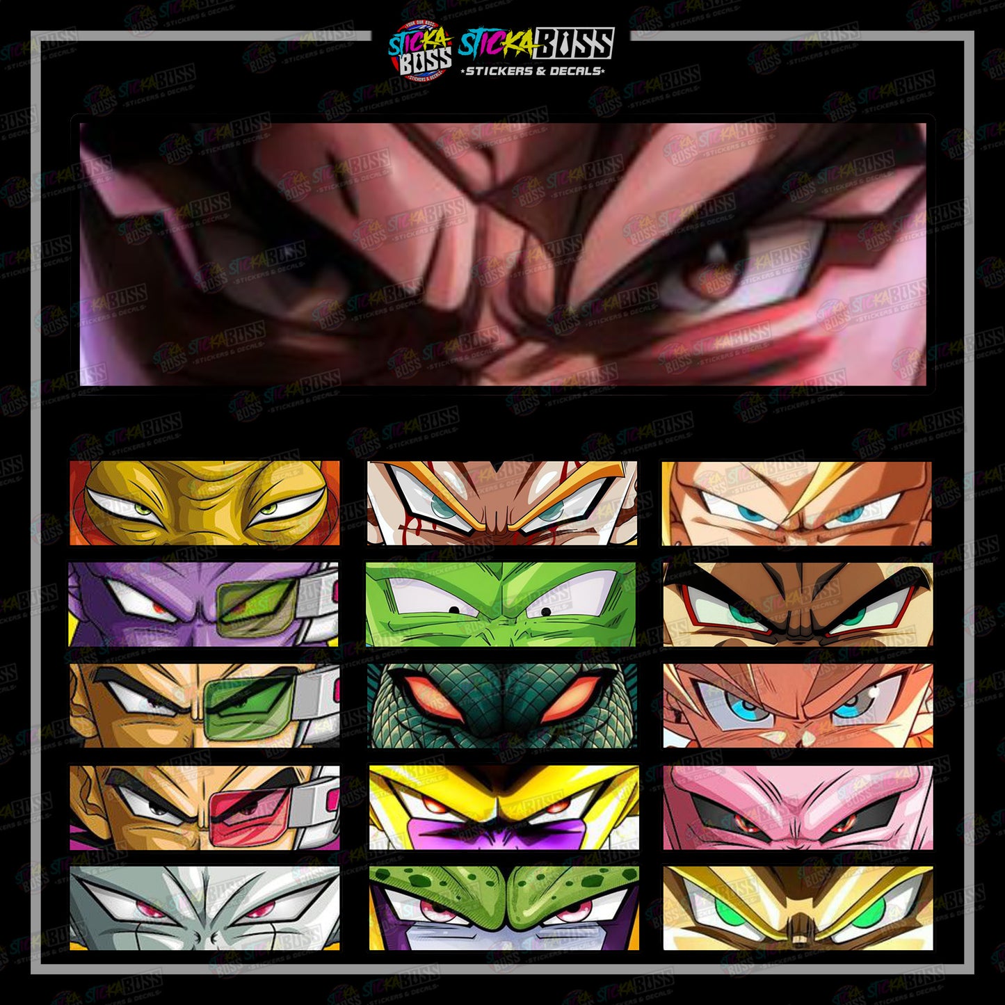 DRAGON BALL Z | ANIME EYE SLAP STICKER【VINYL PRINTED】( LAMINATED / WATERPROOF )