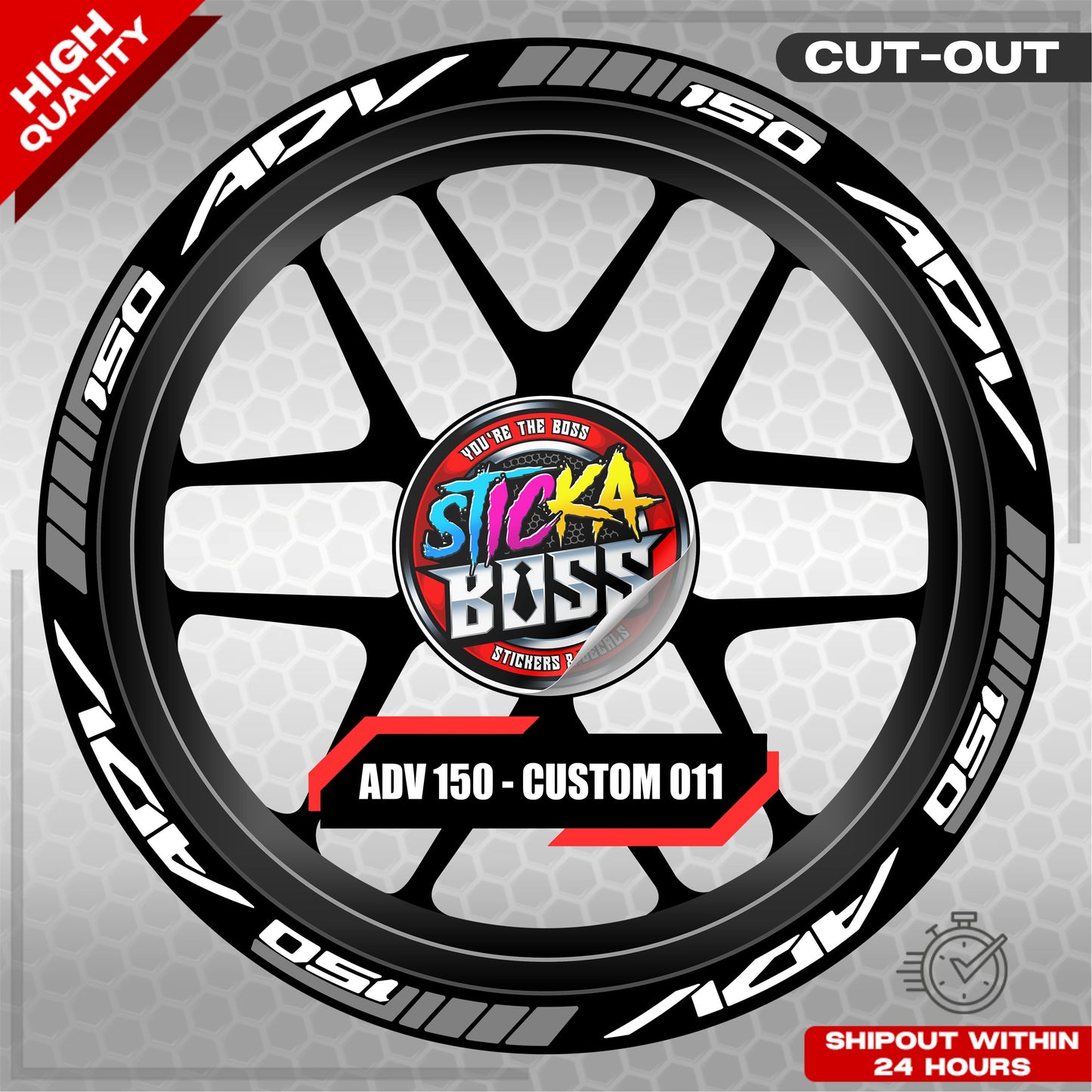 ADV 150 MAG STICKER SET ( 2 MAGS ) - CUSTOM 011 | VINYL WATERPROOF CUT-OUT DECALS