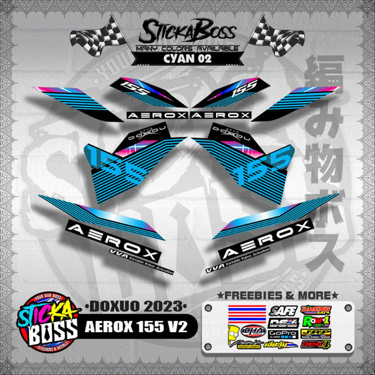 AEROX 155 V2 DECALS ( DOXUO 2023 )【WITH FREEBIES】