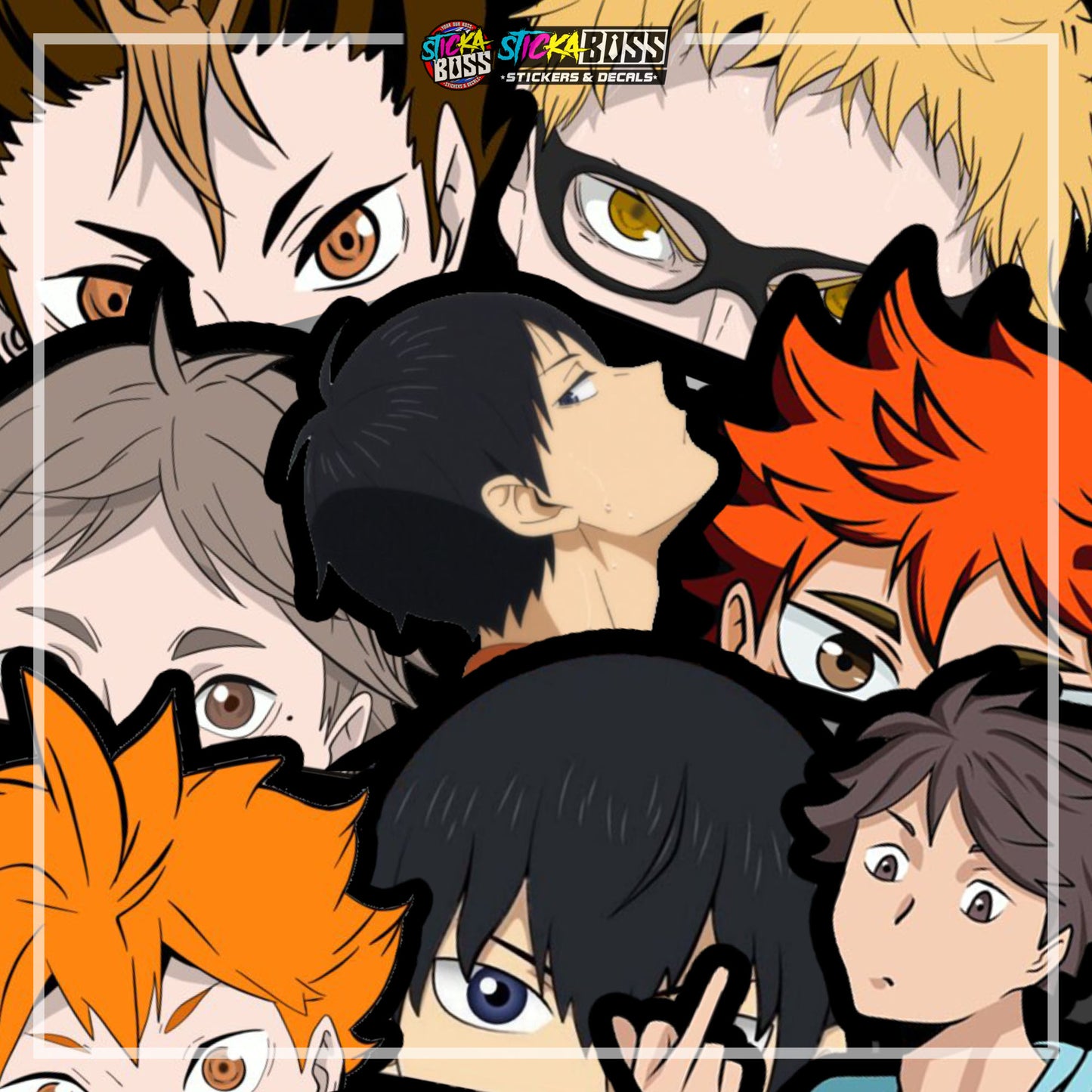 HAIKYUU | ANIME PEEKER STICKER【VINYL PRINTED】( LAMINATED / WATERPROOF )