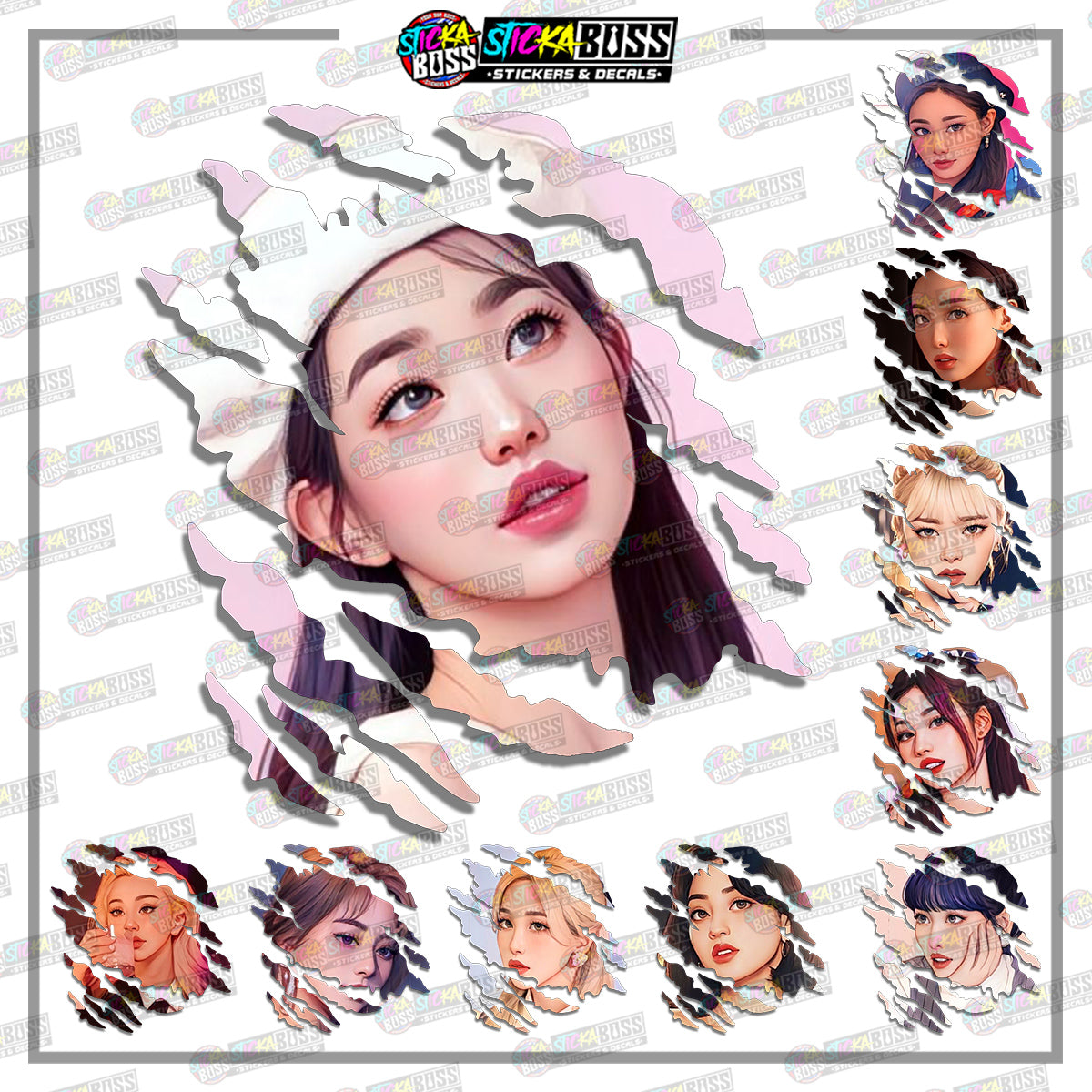 TWICE PART 2 | ANIME SCRATCH STICKER【VINYL PRINTED】( LAMINATED / WATERPROOF )【Stickaboss】