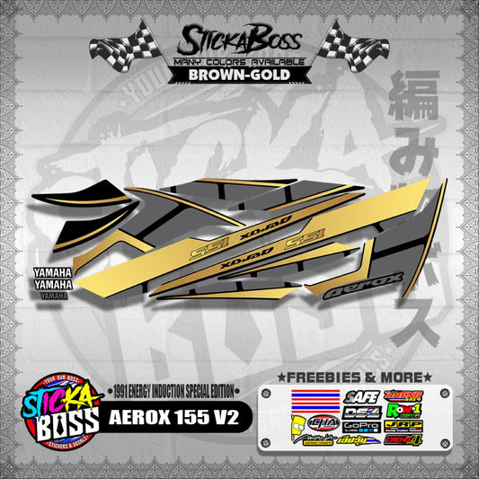 AEROX 155 V2 DECALS ( 1991 ENERGY INDUCTION SPECIAL EDITION )【WITH FREEBIES】