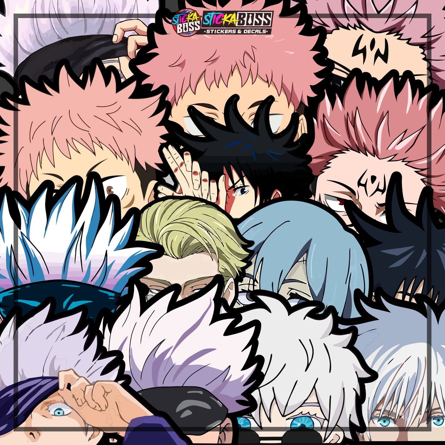 JUJUTSU KAISEN | ANIME PEEKER STICKER【VINYL PRINTED】( LAMINATED / WATERPROOF )