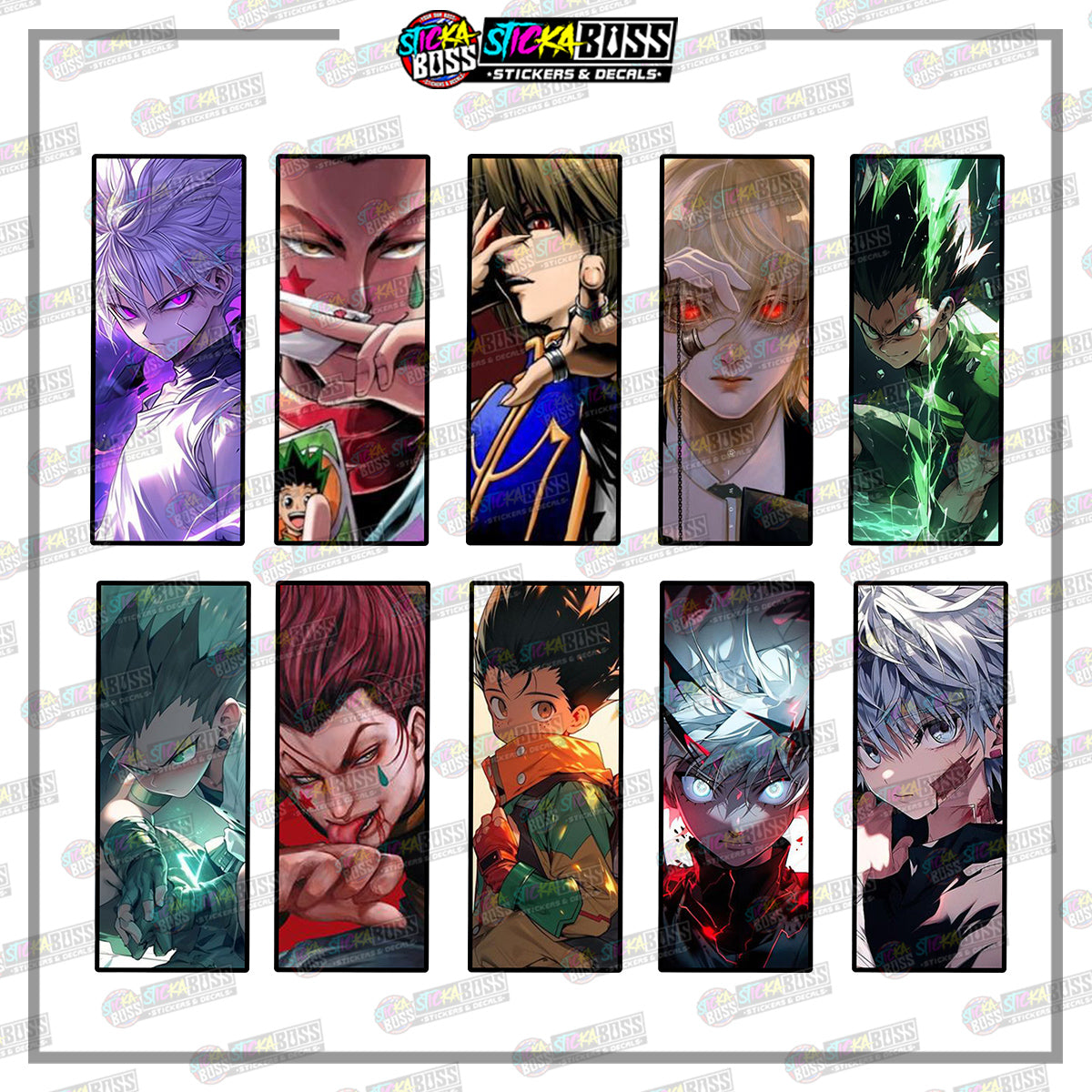 HUNTER X HUNTER | RECTANGLE SIZE VINYL STICKER 【VINYL PRINTED】( LAMINATED / WATERPROOF )