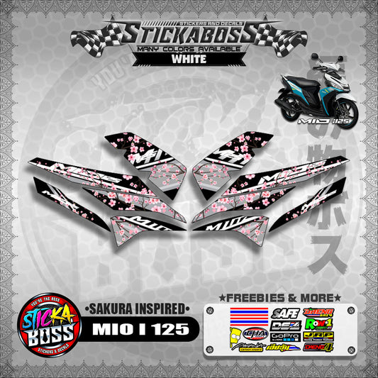 MIO I 125 STICKER DECALS ( SAKURA INSPIRED )【WITH FREEBIES】