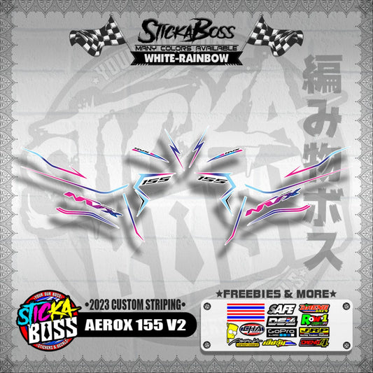 AEROX 155 V2 DECALS ( 2023 CUSTOM STRIPING )【WITH FREEBIES】