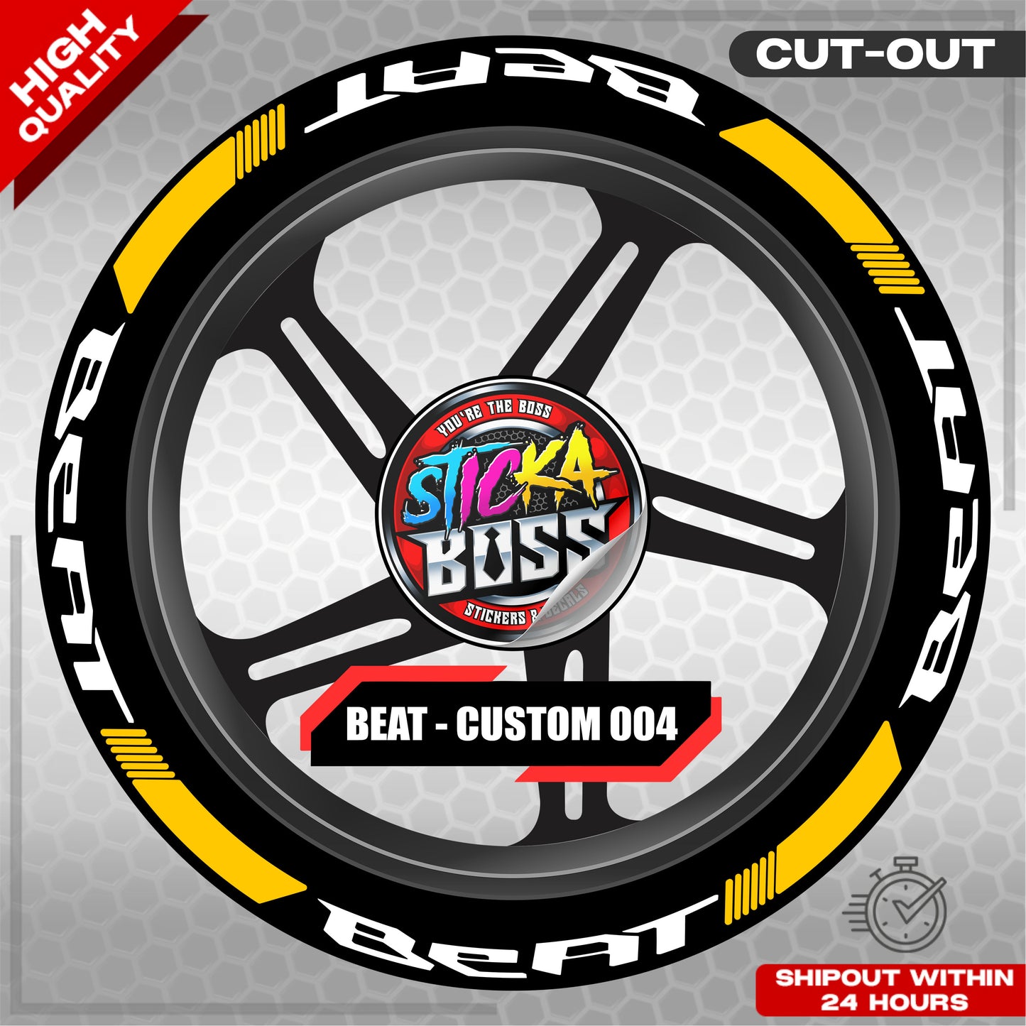 BEAT MAG STICKER SET ( 2 MAGS ) - CUSTOM 004 | VINYL WATERPROOF CUT-OUT DECALS