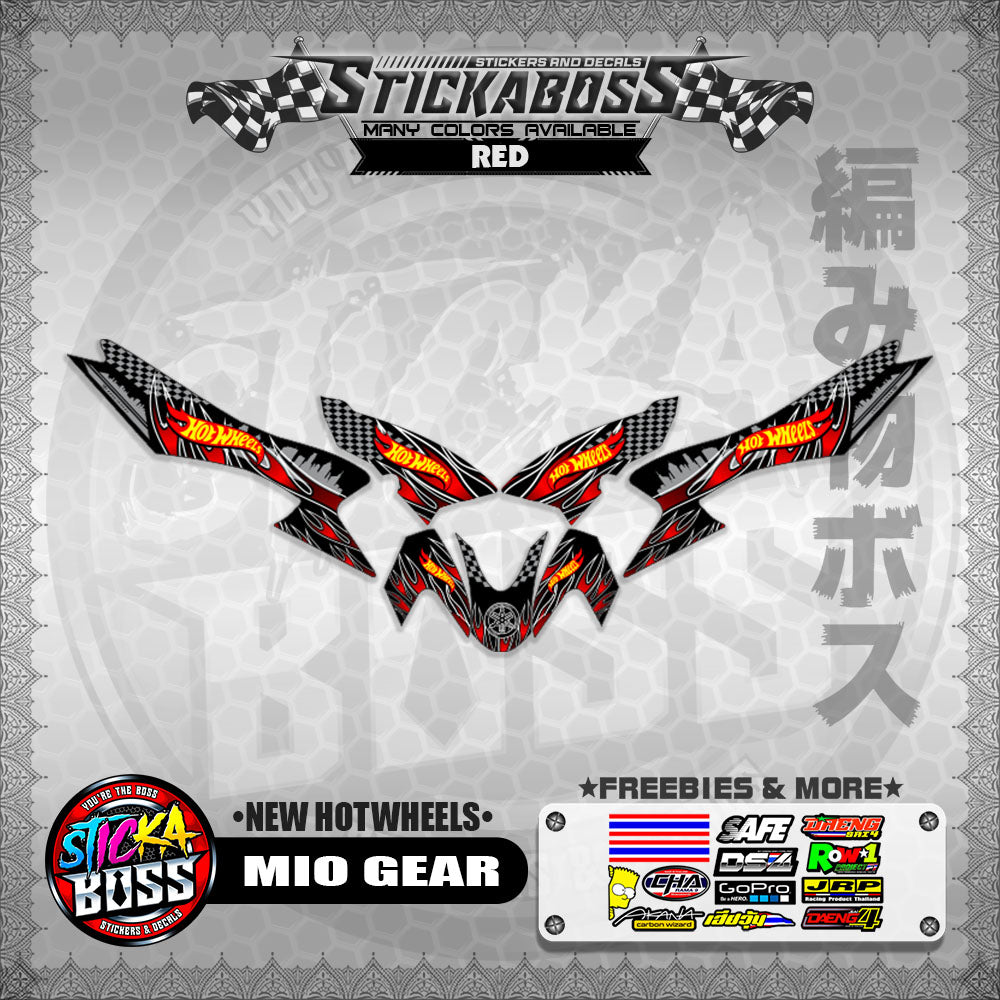 MIO GEAR STICKER DECALS ( NEW HOTWHEELS )【WITH FREEBIES】