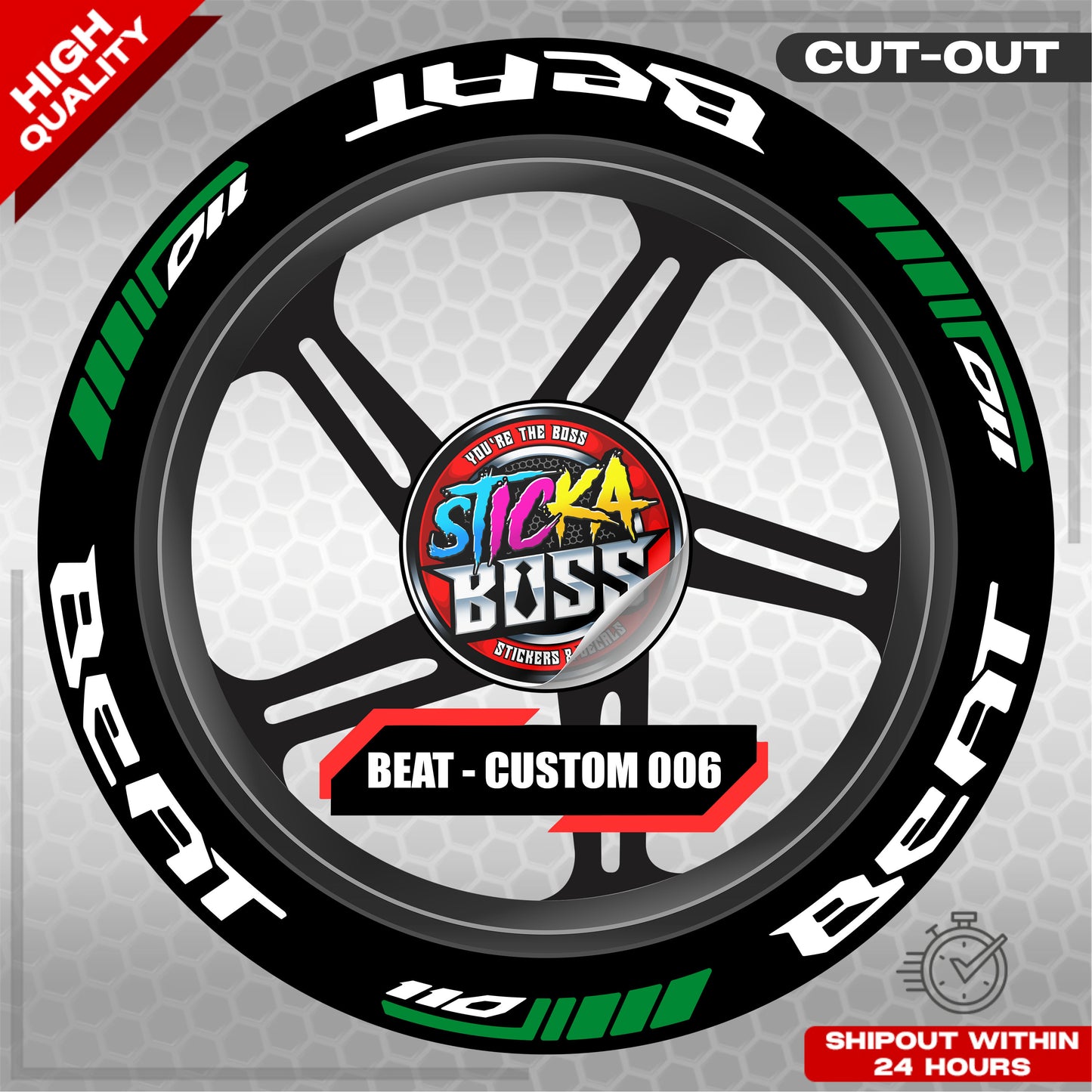 BEAT MAG STICKER SET ( 2 MAGS ) - CUSTOM 006 | VINYL WATERPROOF CUT-OUT DECALS