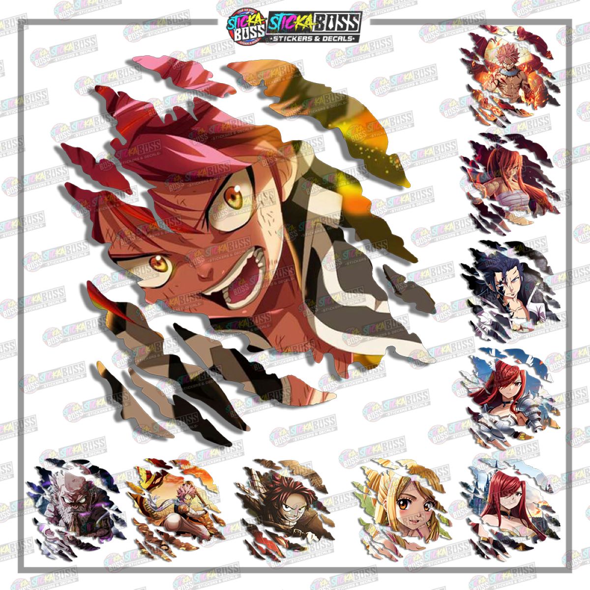 FAIRYTAIL | ANIME SCRATCH STICKER【VINYL PRINTED】( LAMINATED / WATERPROOF )【Stickaboss】