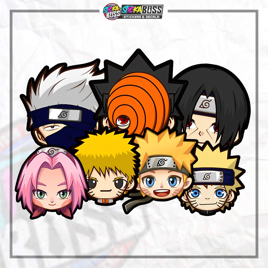 NARUTO | ANIME STICKER HEADS ( ANIME VINYL STICKER DECALS )【Stickaboss】 (Copy)