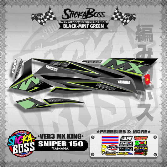 SNIPER 150 DECALS ( VER3 MX KING )【WITH FREEBIES】