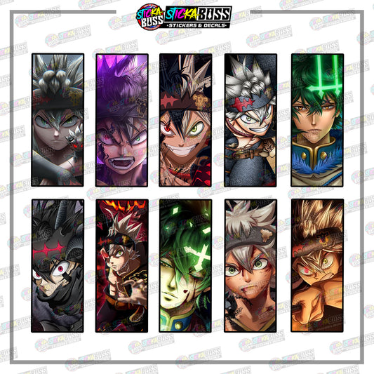 BLACK CLOVER | RECTANGLE SIZE  VINYL STICKER 【VINYL PRINTED】( LAMINATED / WATERPROOF )