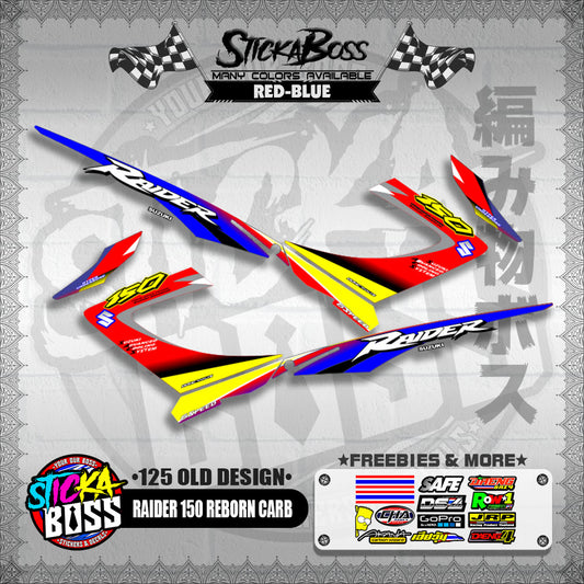 RAIDER 150 REBORN CARB DECALS ( 125 OLD DESIGN )【WITH FREEBIES】