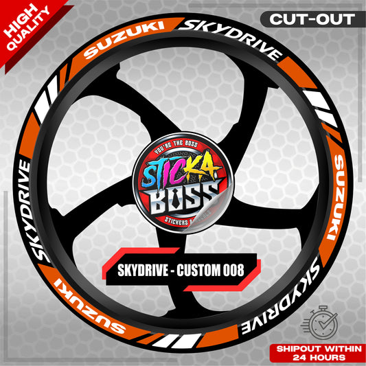 SKYDRIVE MAG STICKER SET ( 2 MAGS ) - CUSTOM 008 | VINYL WATERPROOF CUT-OUT DECALS