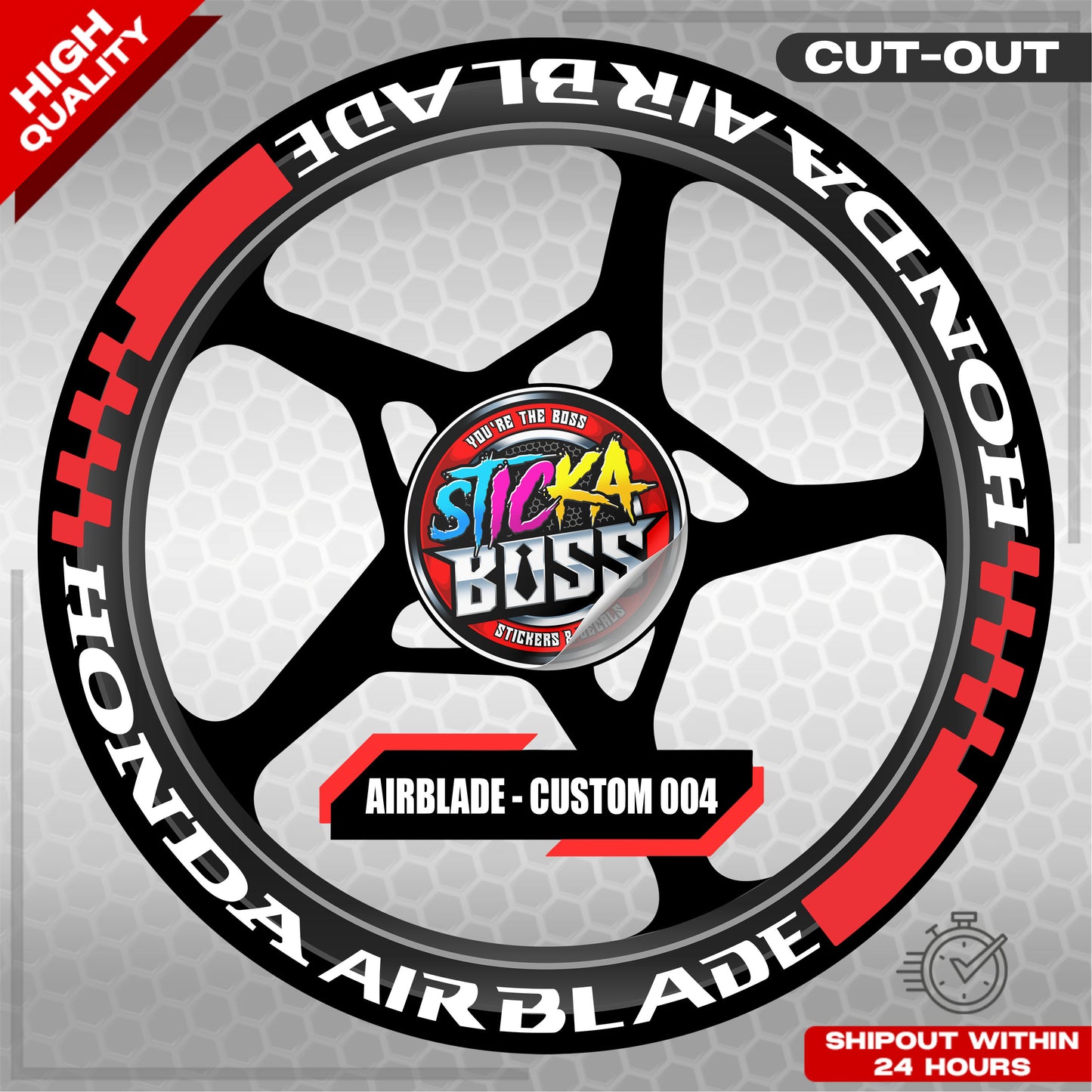 AIRBLADE 150 / 160 MAG STICKER SET ( 2 MAGS ) - CUSTOM 004 | VINYL WATERPROOF CUT-OUT DECALS