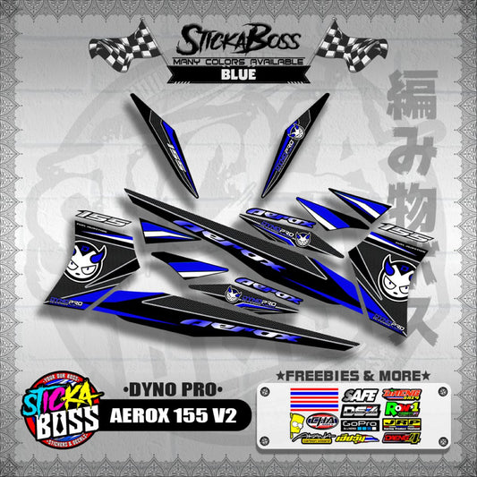 AEROX 155 V2 DECALS ( DYNO PRO )【WITH FREEBIES】