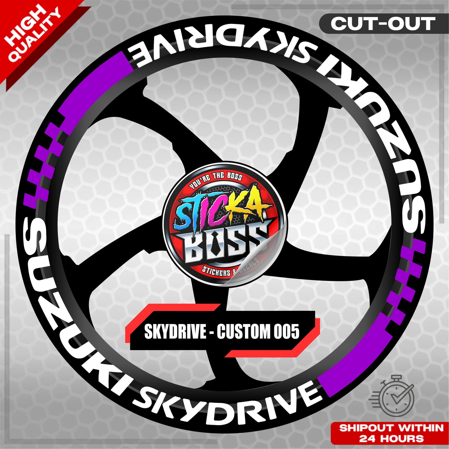 SKYDRIVE MAG STICKER SET ( 2 MAGS ) - CUSTOM 005 | VINYL WATERPROOF CUT-OUT DECALS