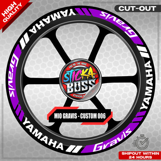 MIO GRAVIS MAG STICKER SET ( 2 MAGS ) - CUSTOM 006 | VINYL WATERPROOF CUT-OUT DECALS