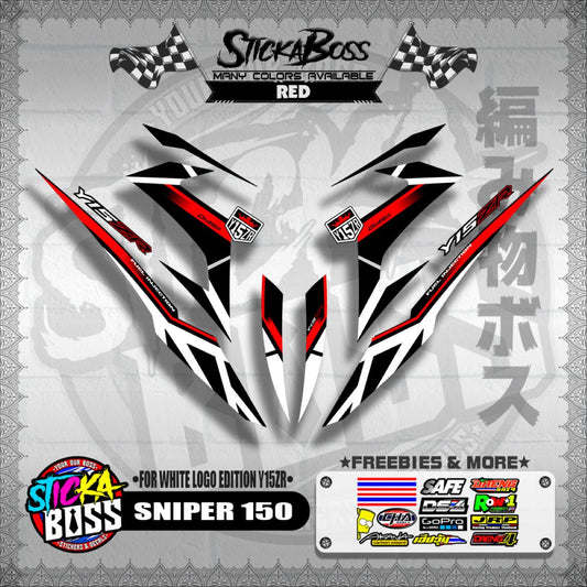 SNIPER 150 DECALS ( WHITE EDITION Y15ZR )【WITH FREEBIES】