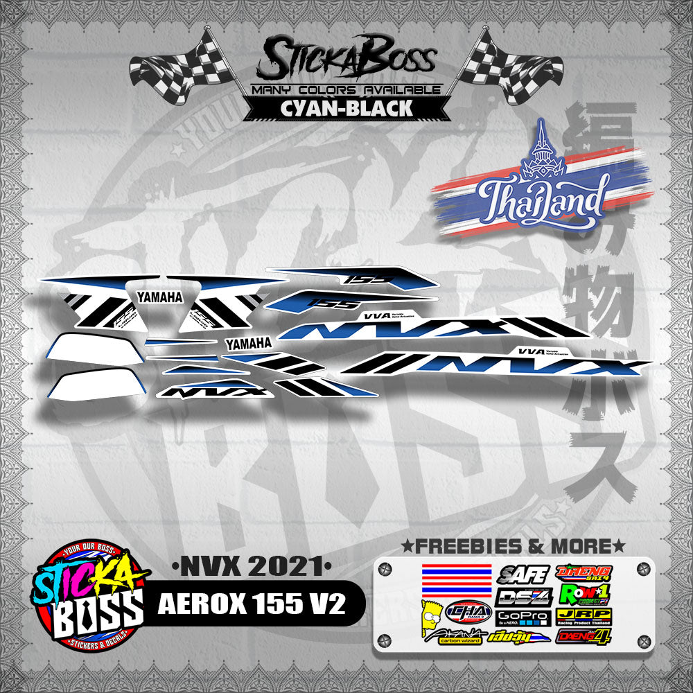 AEROX 155 V2 THAI DECALS ( NVX 2021 )【WITH FREEBIES】
