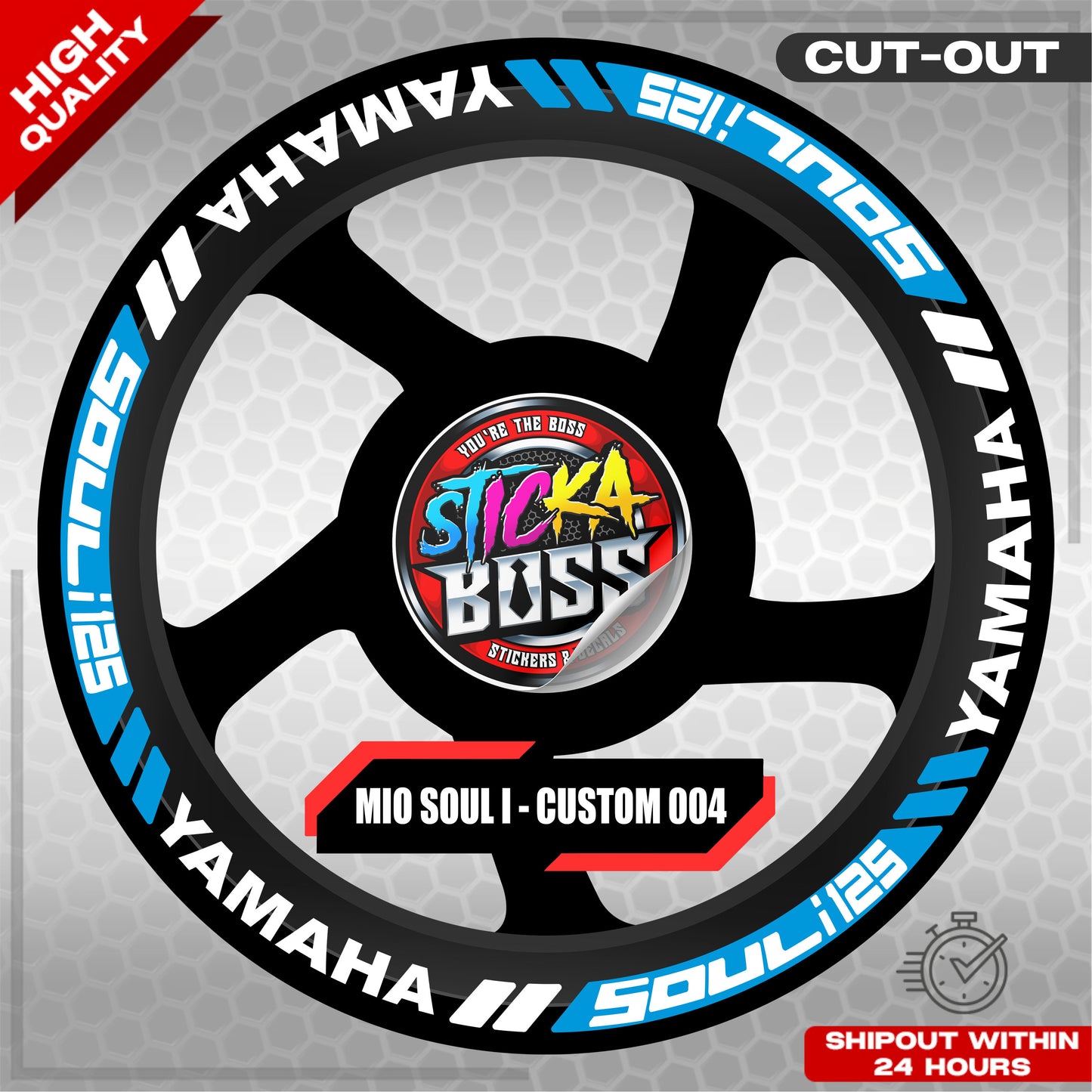 MIO SOUL I MAG STICKER SET ( 2 MAGS ) - CUSTOM 004 | VINYL WATERPROOF CUT-OUT DECALS