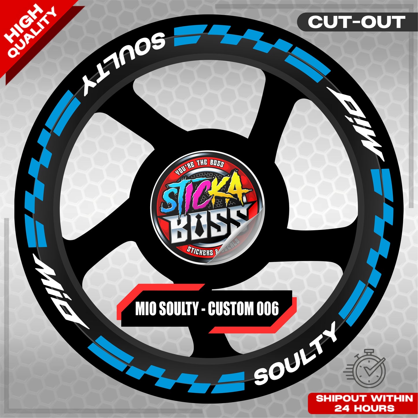 MIO SOULTY MAG STICKER SET ( 2 MAGS ) - CUSTOM 006 | VINYL WATERPROOF CUT-OUT DECALS