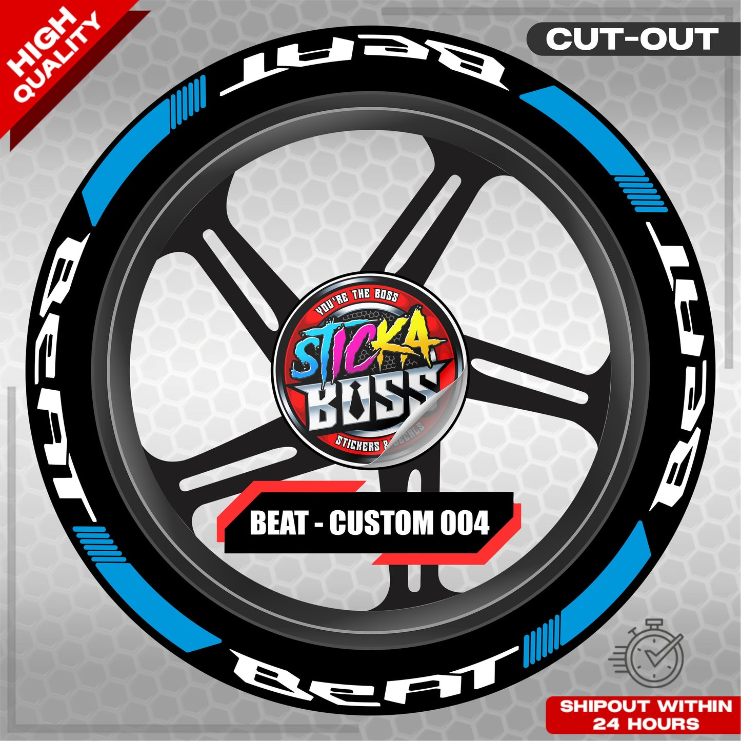 BEAT MAG STICKER SET ( 2 MAGS ) - CUSTOM 004 | VINYL WATERPROOF CUT-OUT DECALS