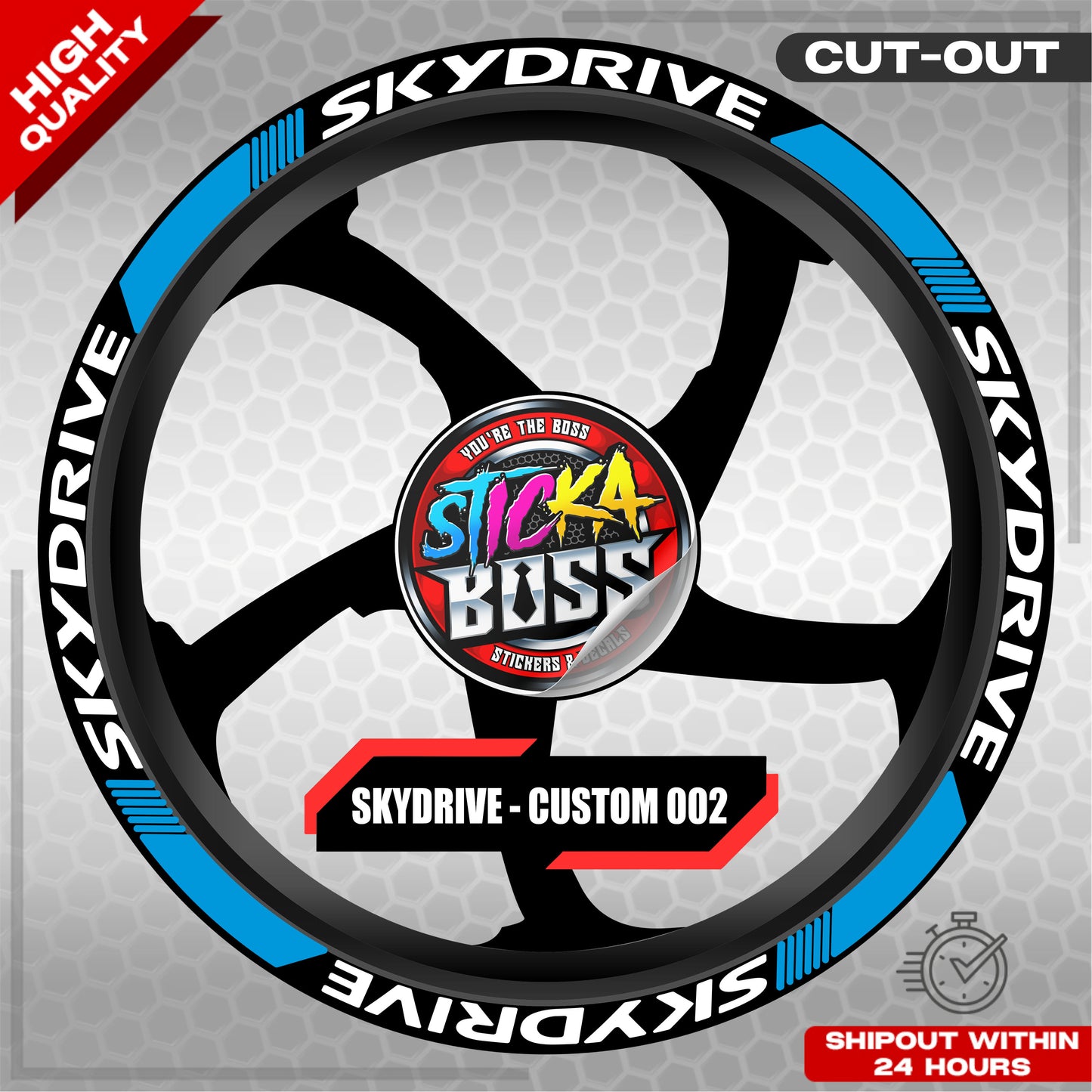 SKYDRIVE MAG STICKER SET ( 2 MAGS ) - CUSTOM 002 | VINYL WATERPROOF CUT-OUT DECALS