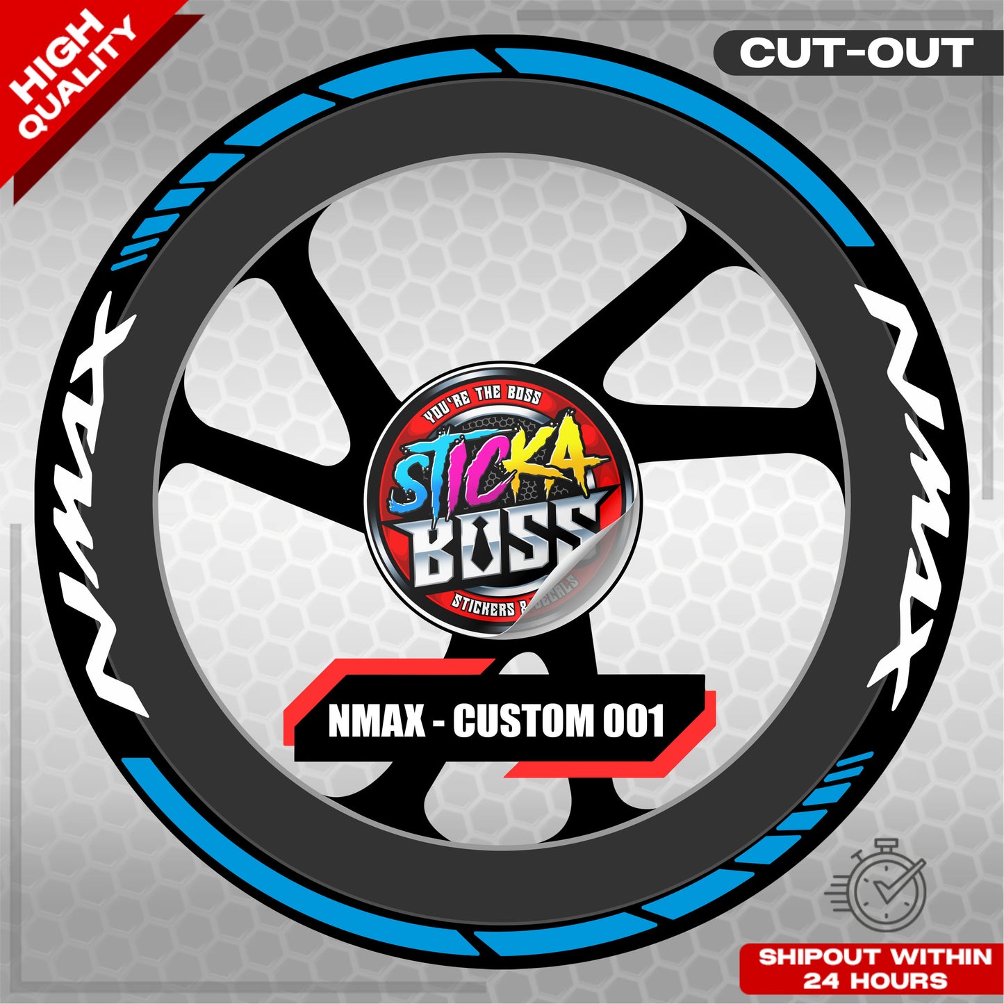NMAX 155 MAG STICKER SET ( 2 MAGS ) - CUSTOM 003 | VINYL WATERPROOF CUT-OUT DECALS