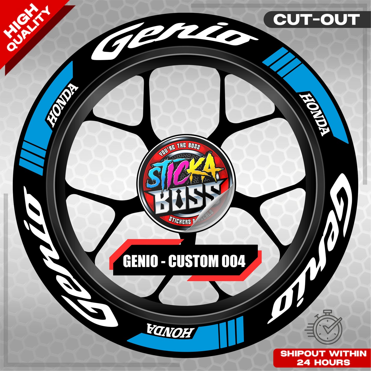 GENIO MAG STICKER SET ( 2 MAGS ) - CUSTOM 004 | VINYL WATERPROOF CUT-OUT DECALS