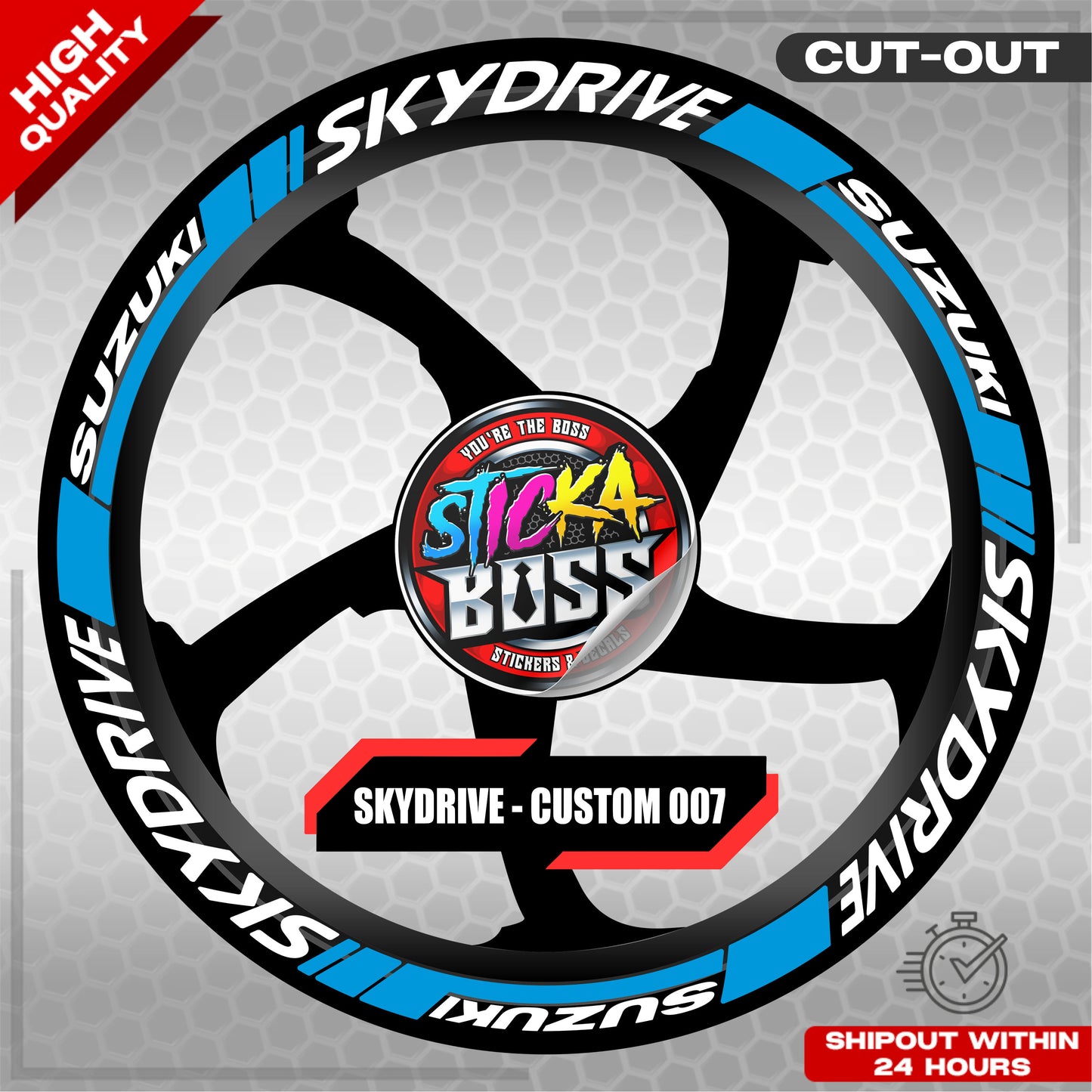 SKYDRIVE MAG STICKER SET ( 2 MAGS ) - CUSTOM 007 | VINYL WATERPROOF CUT-OUT DECALS