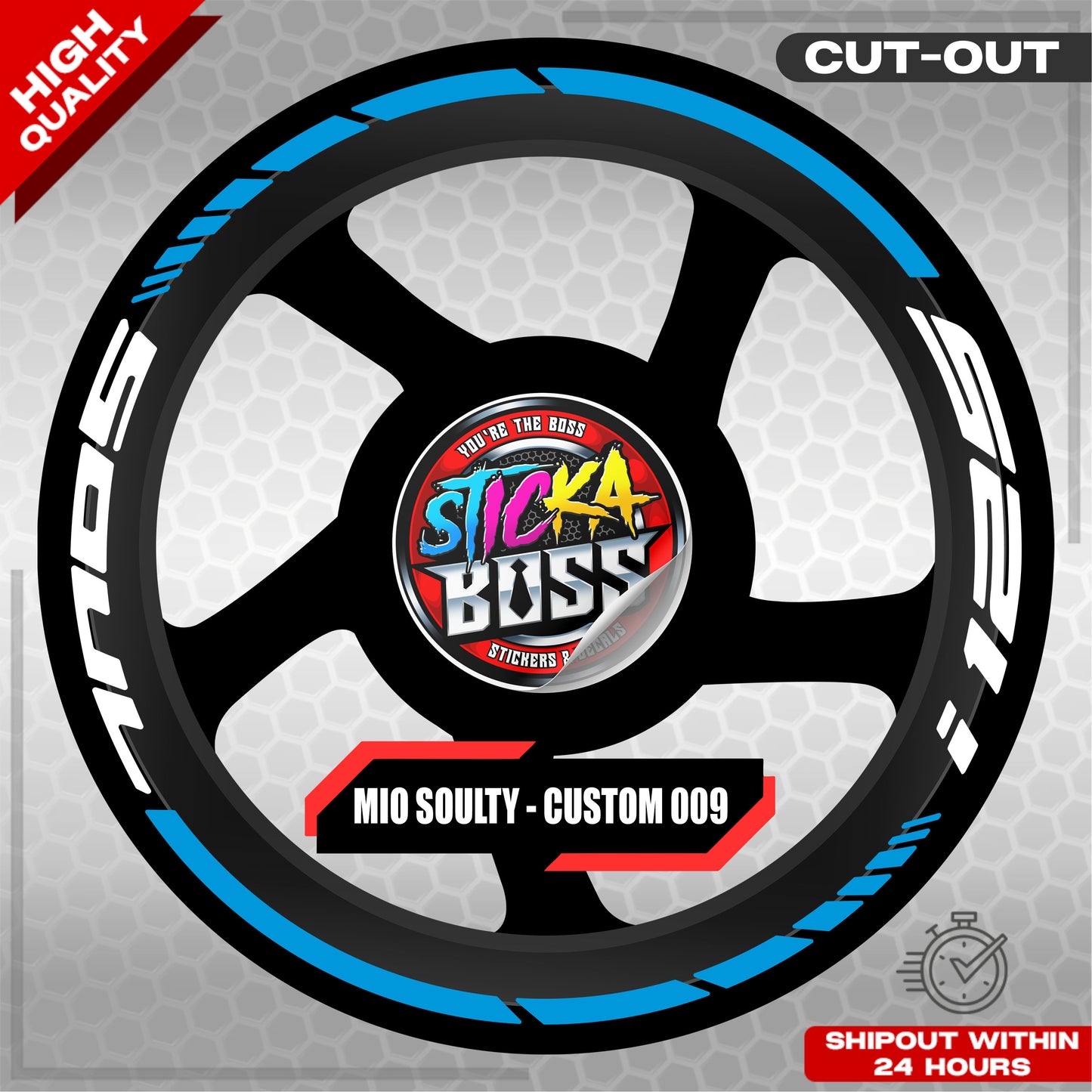 MIO SOULTY I MAG STICKER SET ( 2 MAGS ) - CUSTOM 009 | VINYL WATERPROOF CUT-OUT DECALS