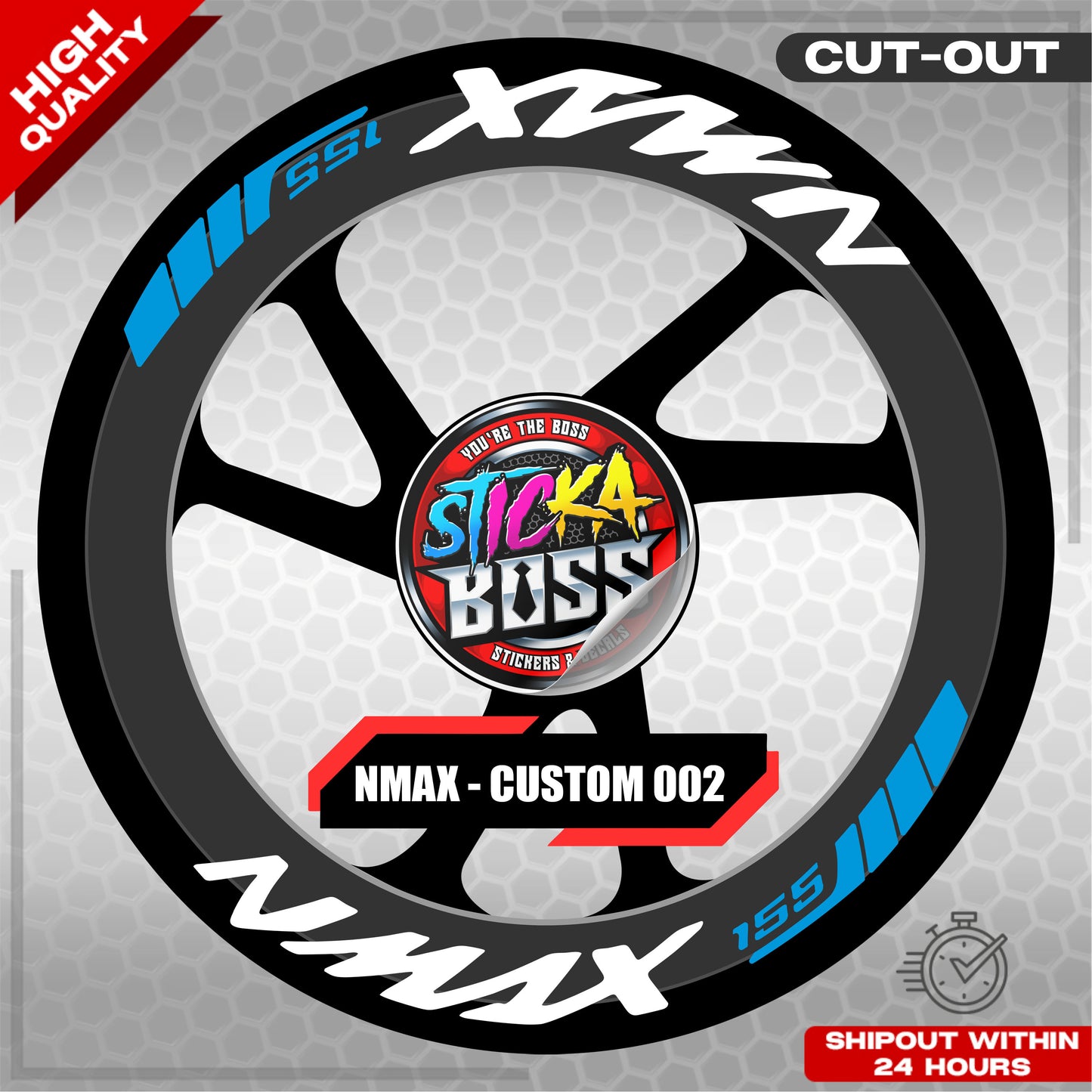 NMAX 155 MAG STICKER SET ( 2 MAGS ) - CUSTOM 002 | VINYL WATERPROOF CUT-OUT DECALS