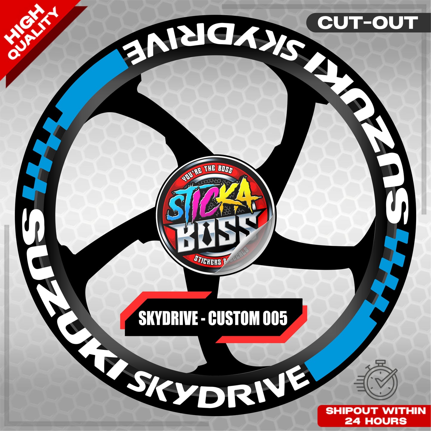 SKYDRIVE MAG STICKER SET ( 2 MAGS ) - CUSTOM 005 | VINYL WATERPROOF CUT-OUT DECALS