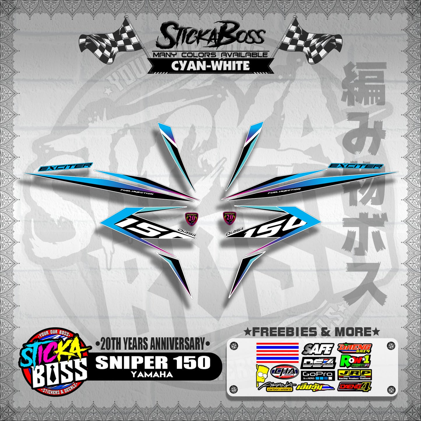 SNIPER 150 DECALS ( 20TH YEARS ANNIVERSARY )【WITH FREEBIES】