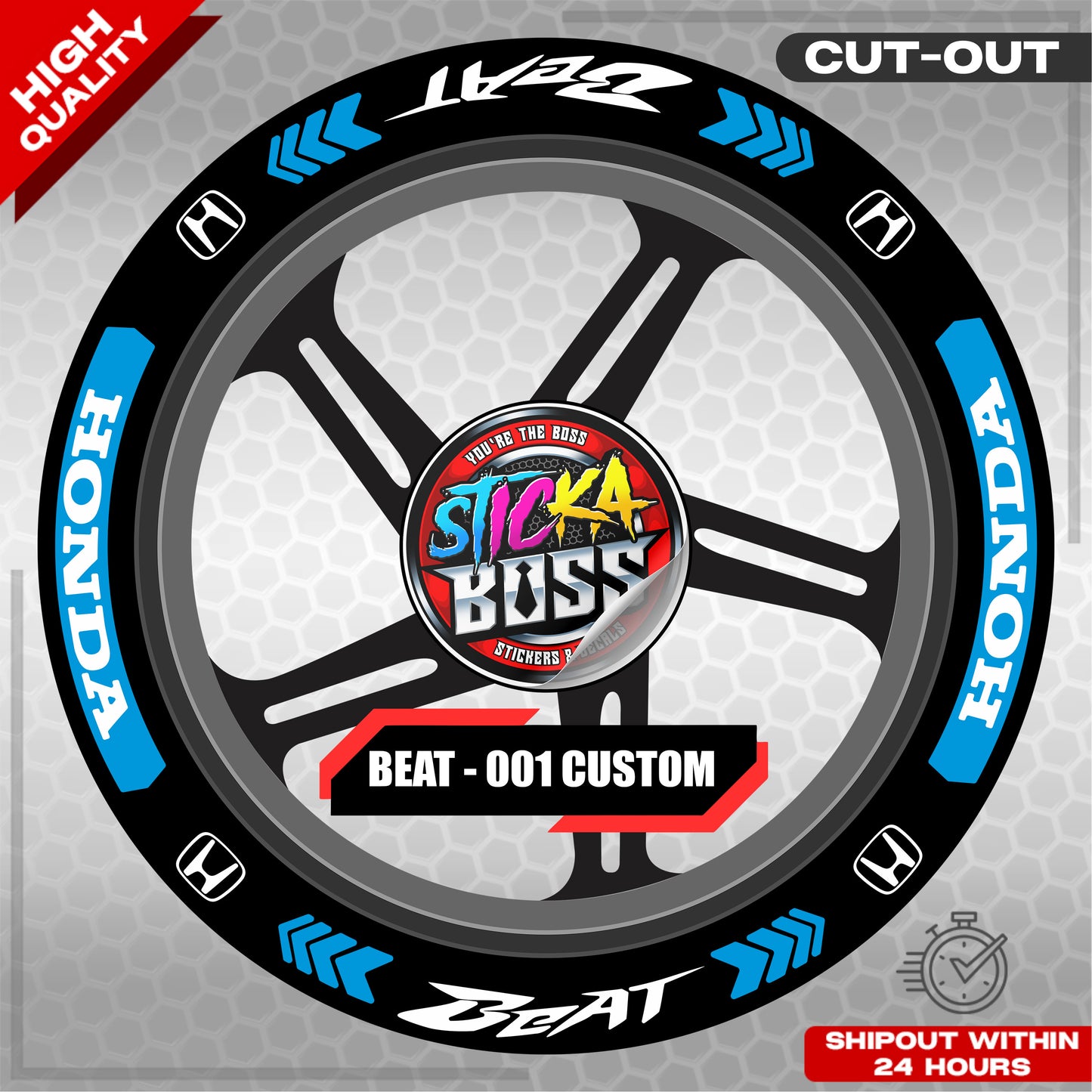 BEAT MAG STICKER SET ( 2 MAGS ) - 001 CUSTOM | VINYL WATERPROOF CUT-OUT DECALS