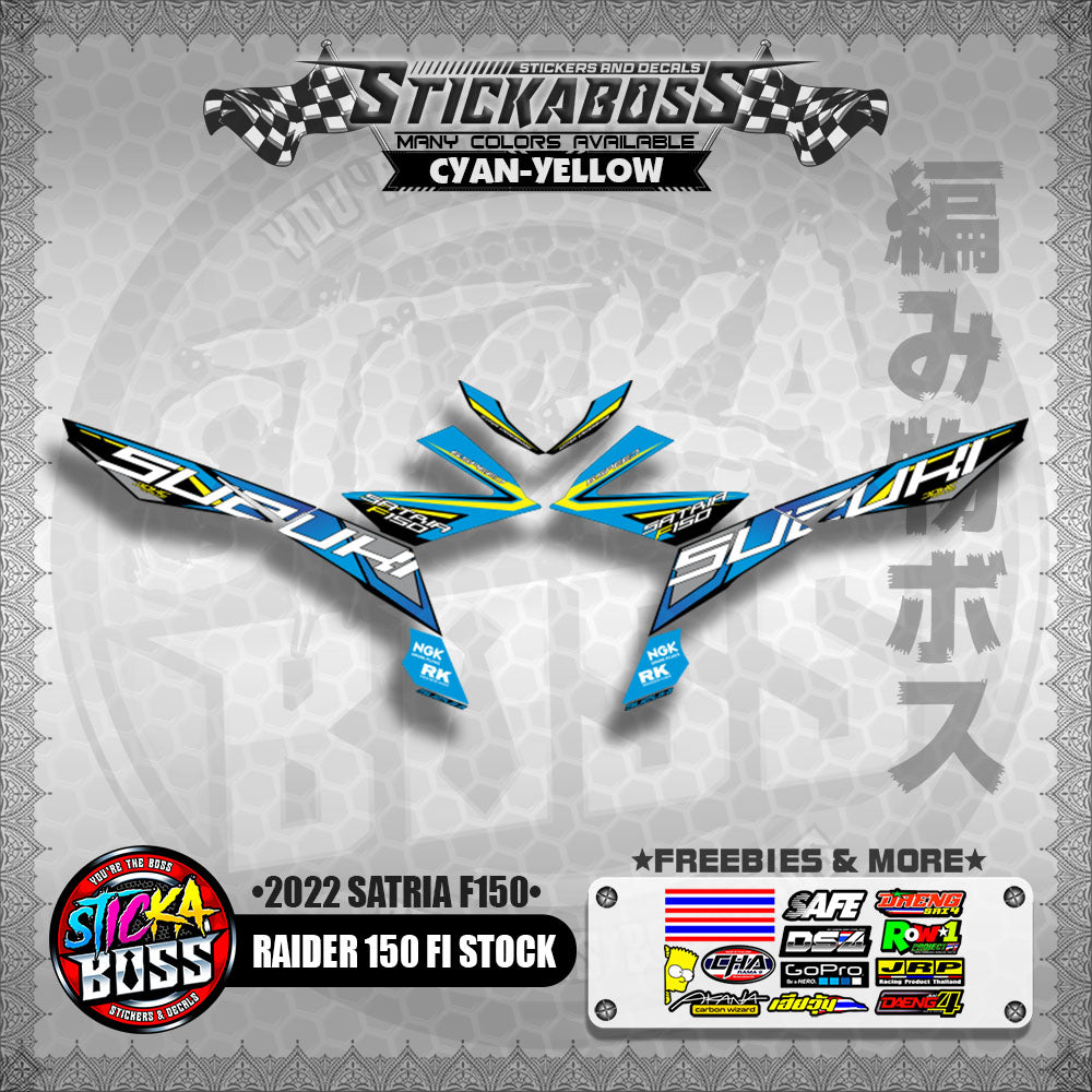 SUZUKI RAIDER 150 FI STOCK DECALS ( 2022 SATRIA F150 )【WITH FREEBIES】