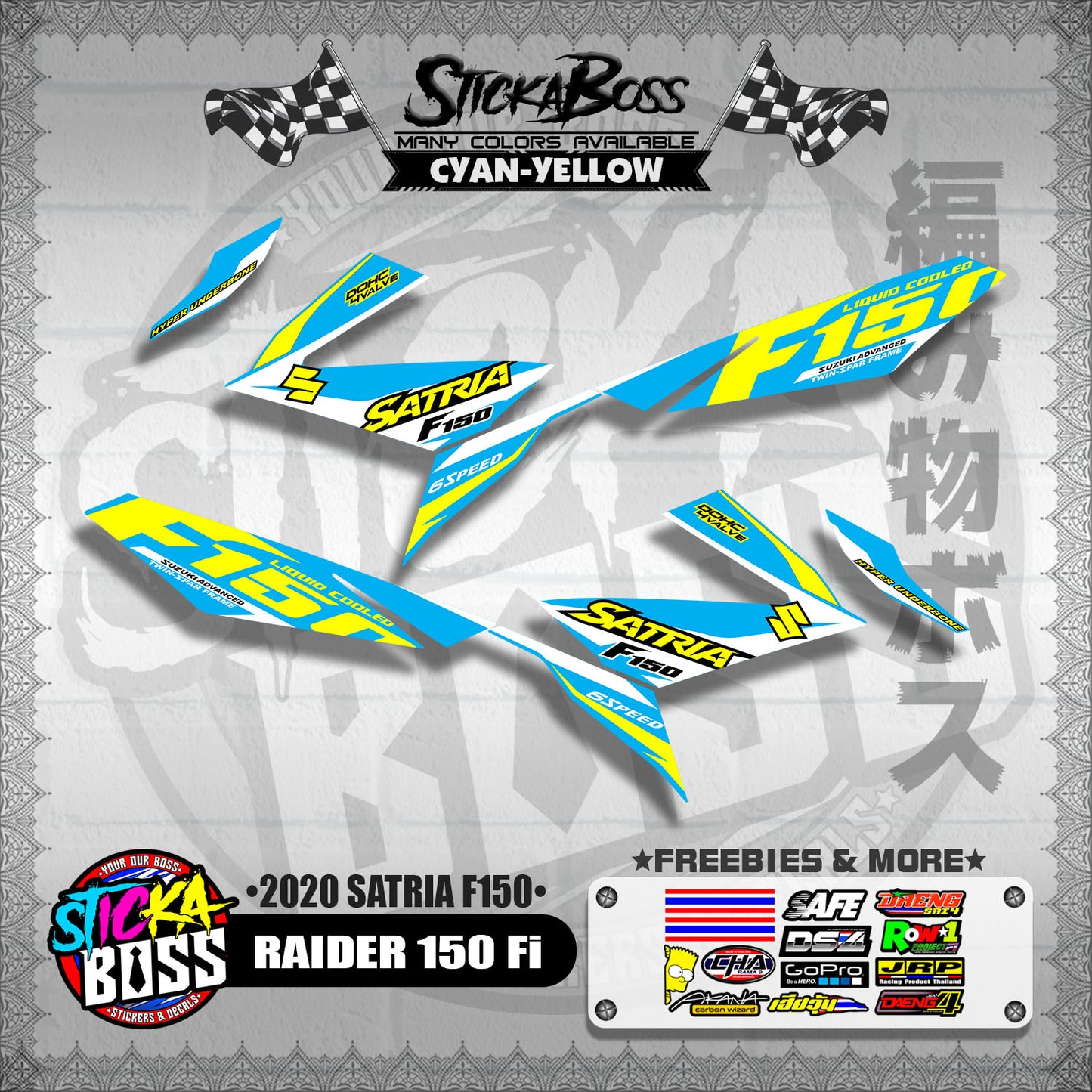RAIDER 150 Fi DECALS ( 2020 SATRIA F150 )【WITH FREEBIES】