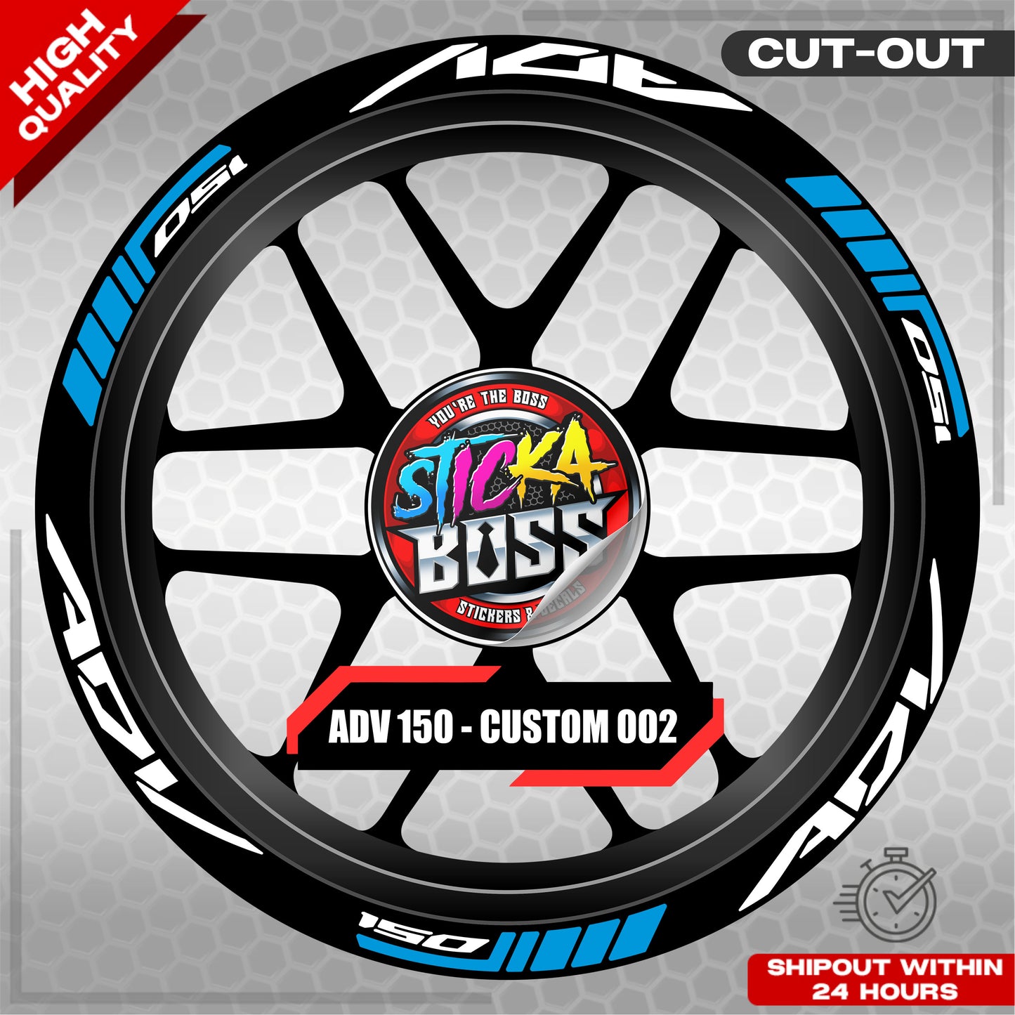 ADV 150 MAG STICKER SET ( 2 MAGS ) - CUSTOM 002 | VINYL WATERPROOF CUT-OUT DECALS